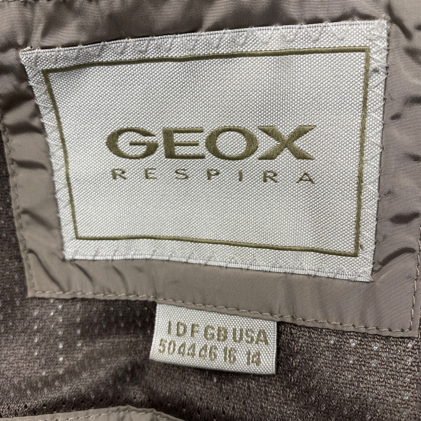 GEOX RESPIRA Beige Quilted Padded Jacket Coat Size EU 46 UK 16 UK 14