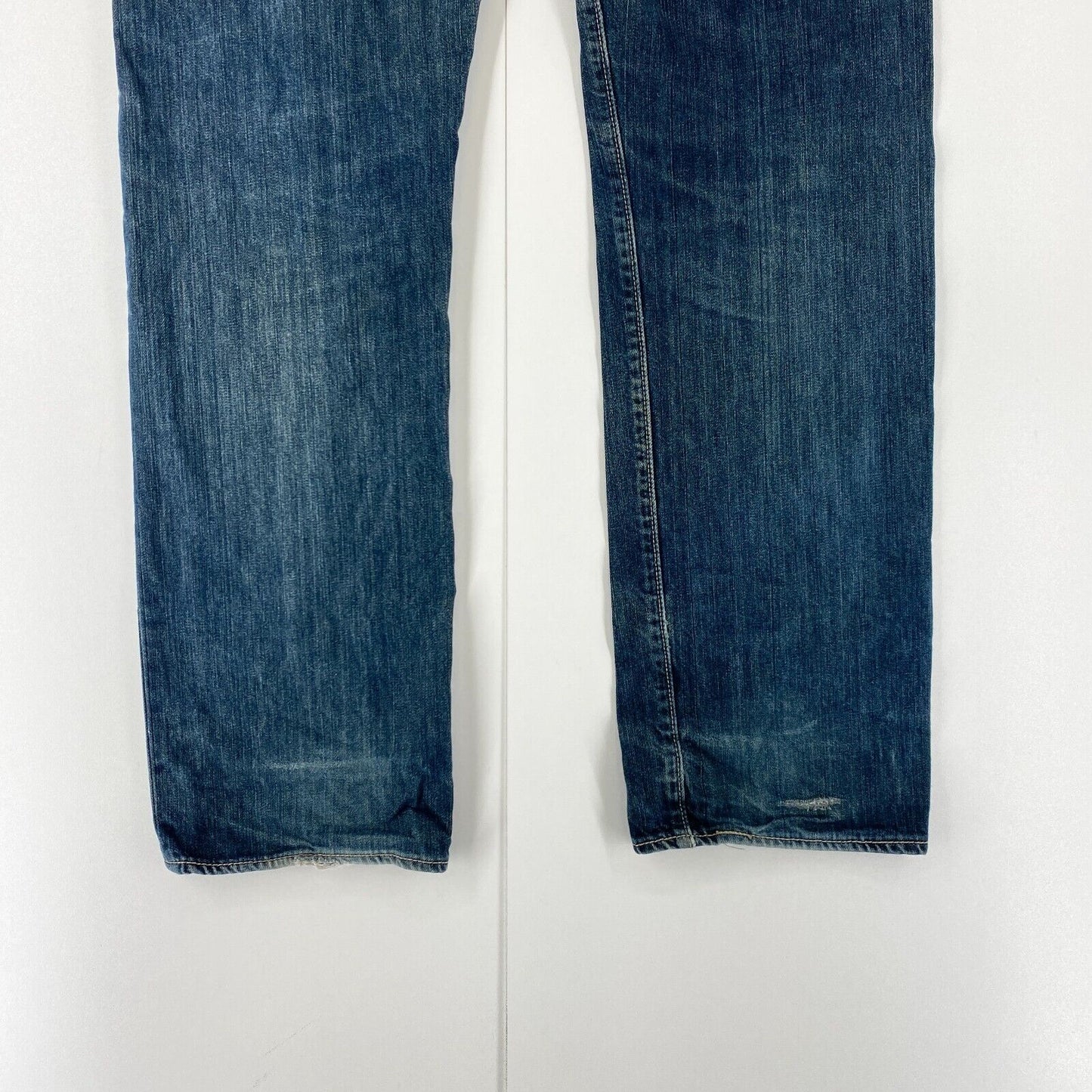 Levi's 501 Blue Original Regular Straight Fit Distressed Jeans W36 L34