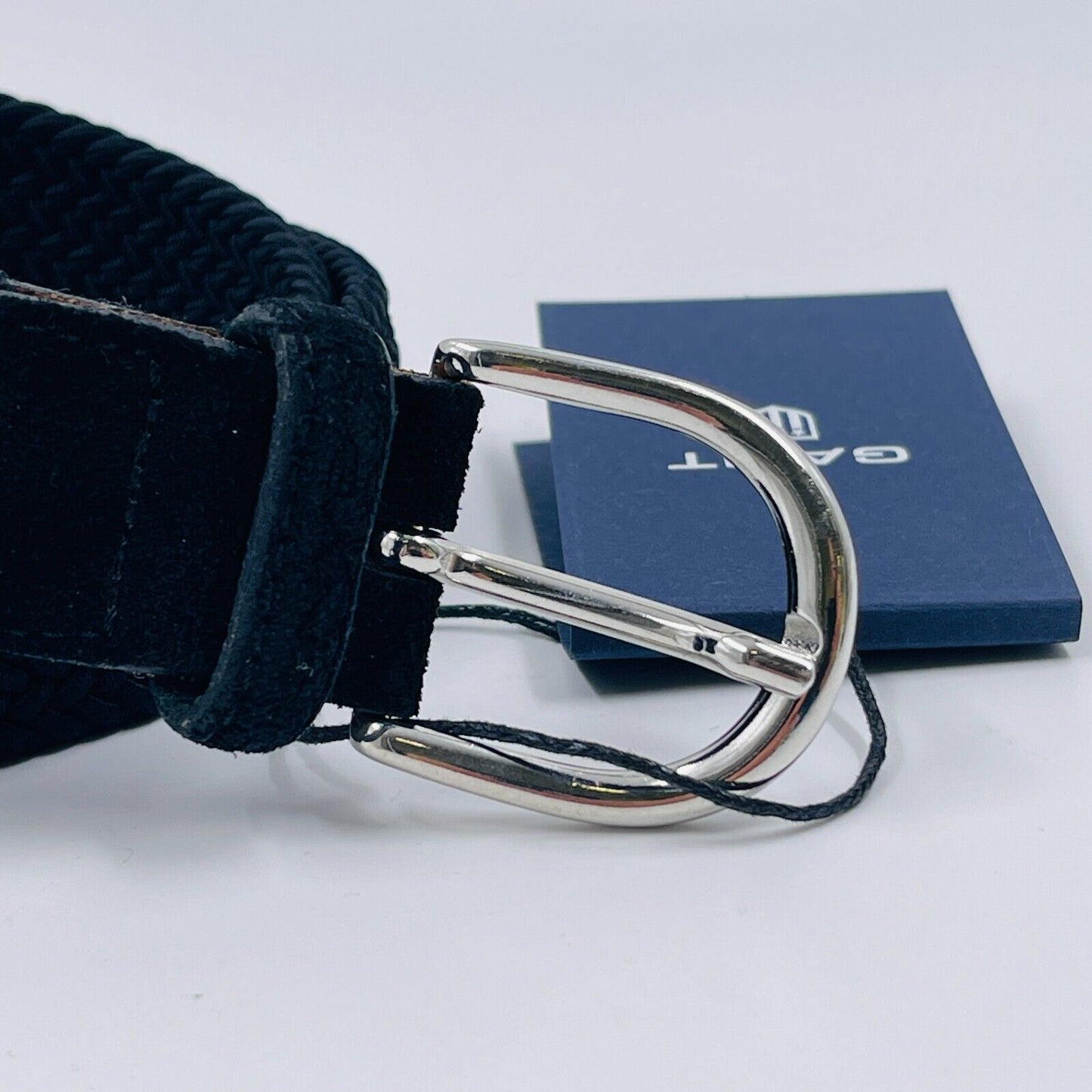 GANT Ladies Dark Blue Elastic Stretchy Braid Belt Size 80 cm 32 in.