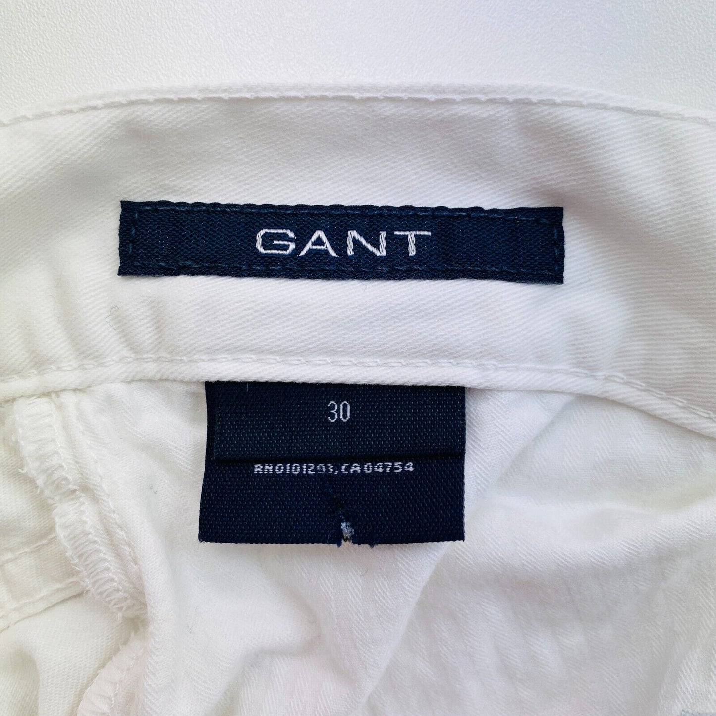 GANT Femme Pantalon Capri Blanc Pantalon Taille W30