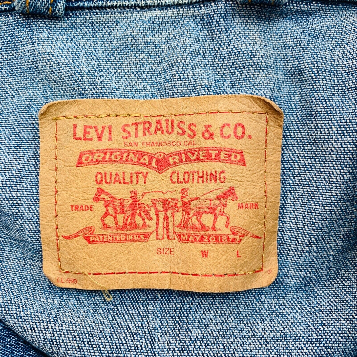 Levi's Navy Blue Vintage Denim Jeans Jacket Size S