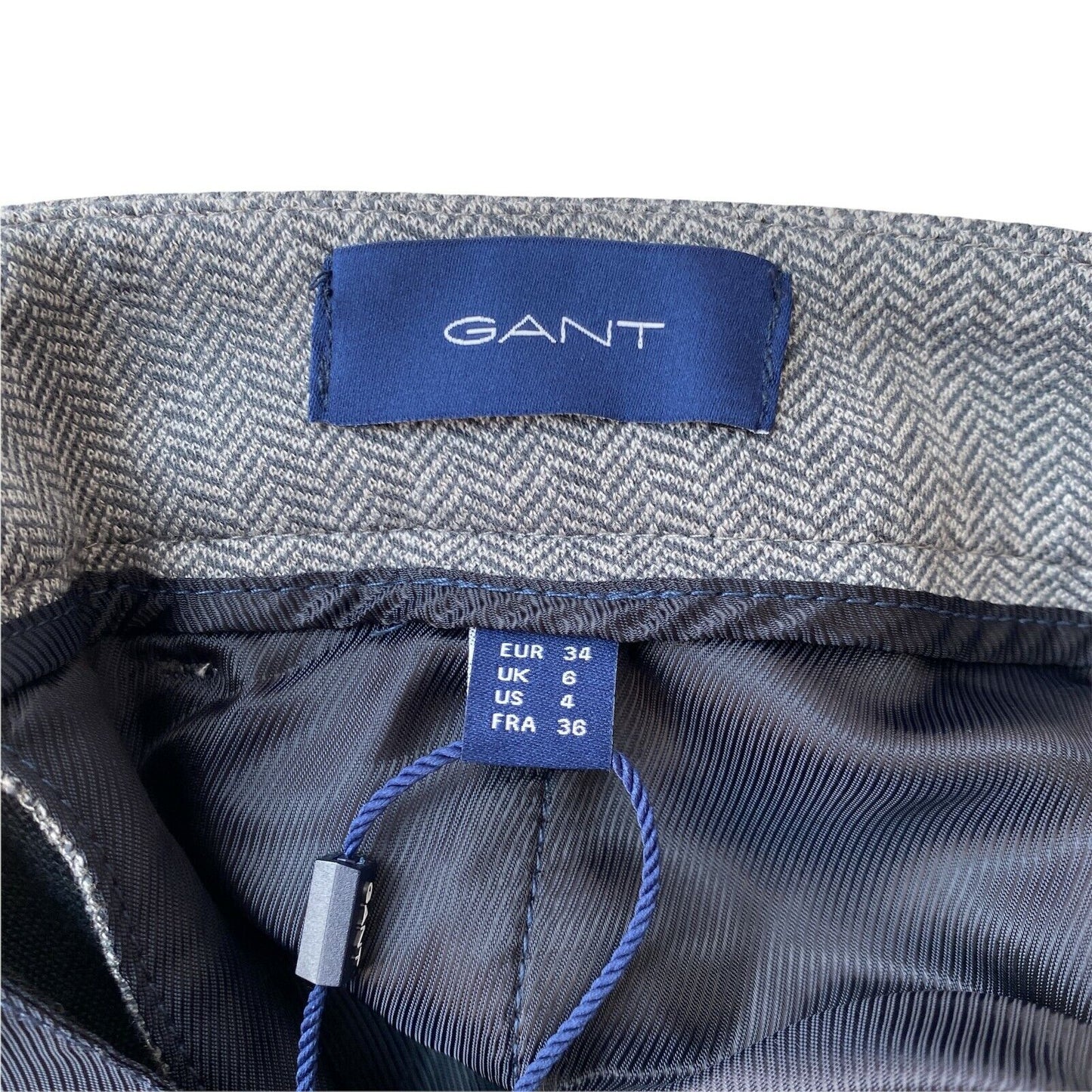 GANT Damen Hose Slim Fit Grau Größe EUR 34 UK 6 US 4 W27