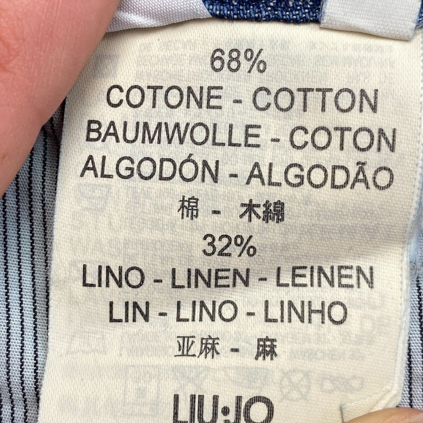 Prix ​​conseillé 288 € LIU JEANS Jean large en lin et coton bleu W28 W30 L36