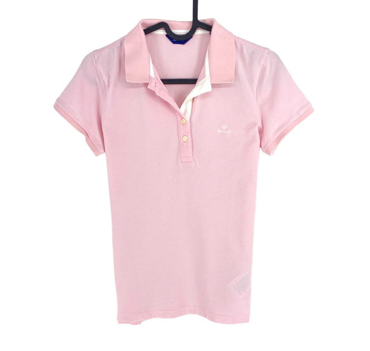 GANT Women Pink Pique Polo Shirt Size XS