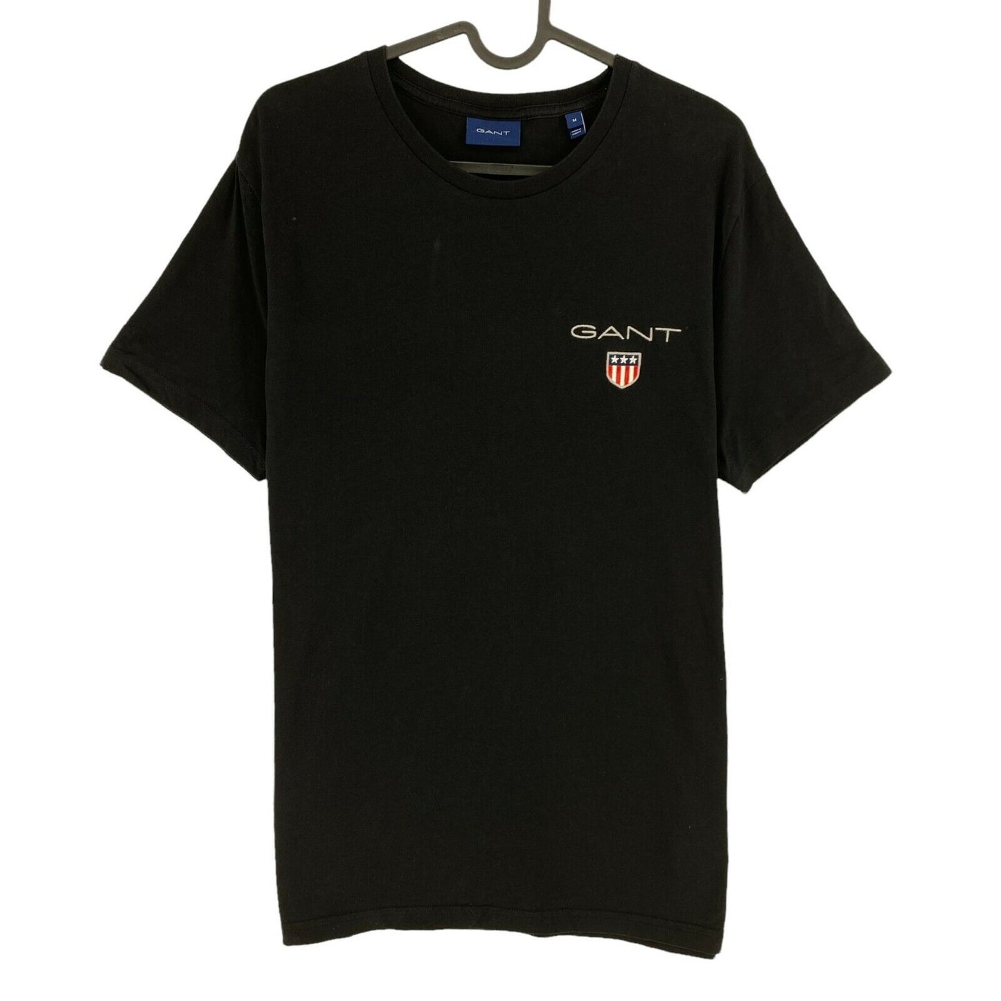 GANT T-Shirt mit Rundhalsausschnitt und mittlerem Schild, schwarz, Größe M