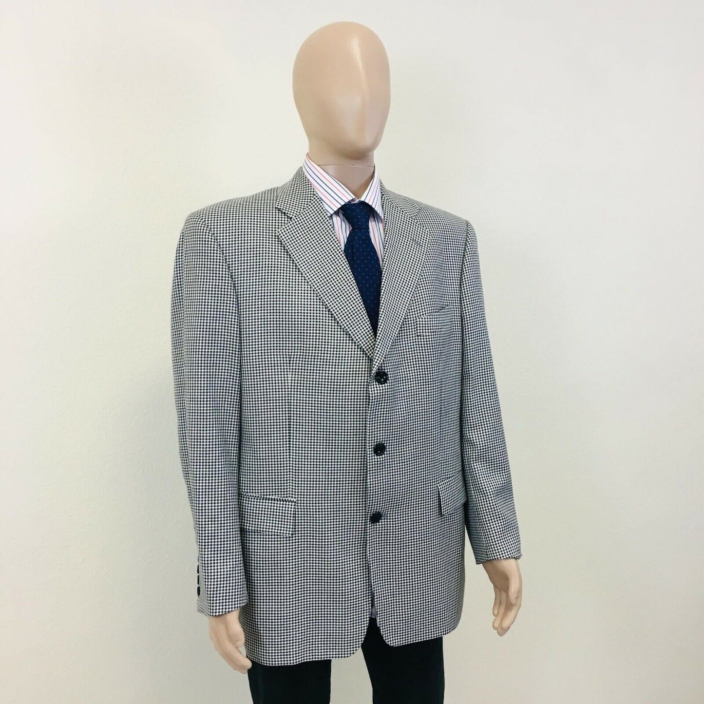 Odermark Grey Wool & Silk Blend Blazer Jacket Size EUR 54 US UK 44