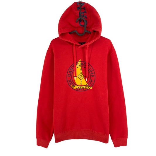 GANT Rot Logo Hoodie Pullover Pullover Größe M