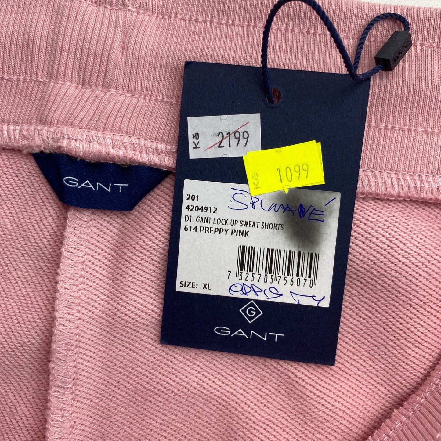 GANT Pink Lock Up Sweat Shorts Size XL