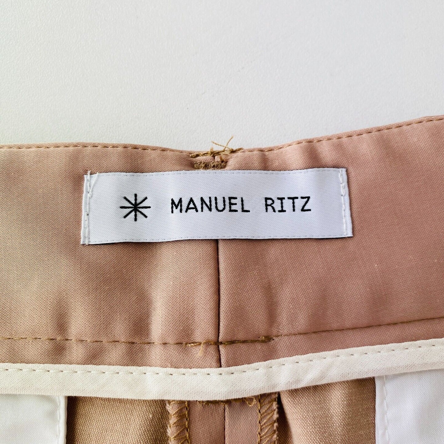 Manuel Ritz Women Brown Stretch Regular Straight Fit Dress Trousers IT 42 W28