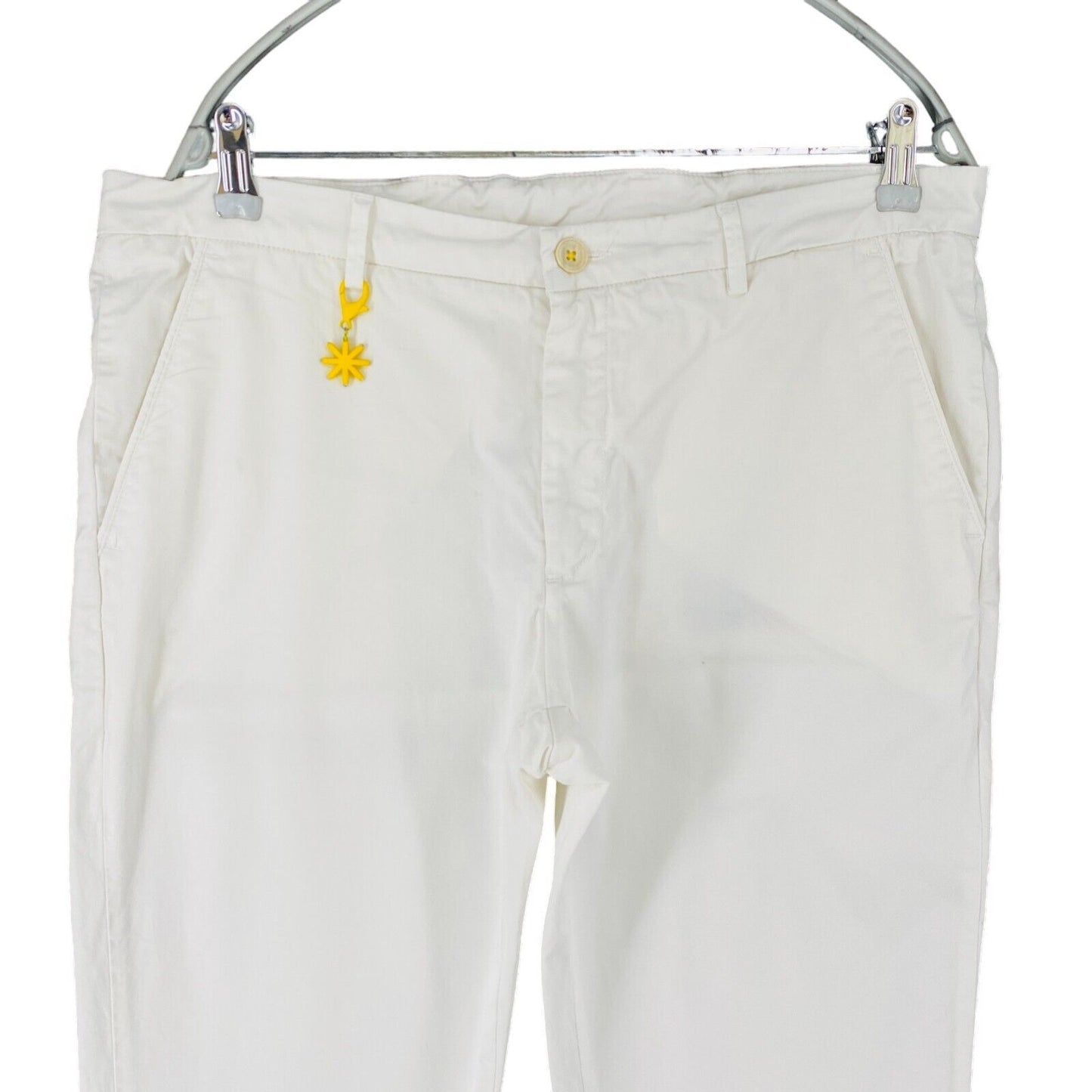 MANUEL RITZ White Slim Fit Chino Trousers Size EUR 54 W34