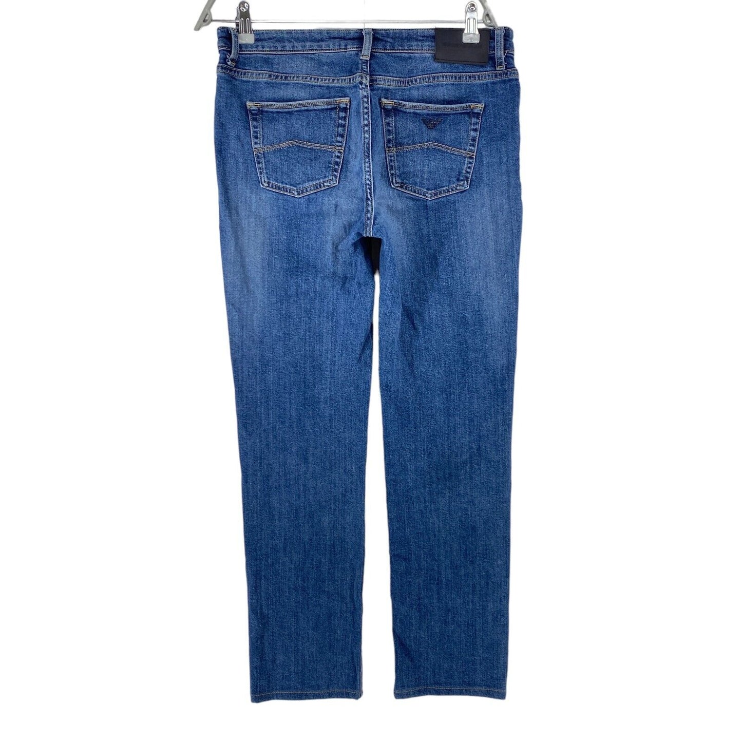 EMPORIO ARMANI Damen Jeans in normaler Straight-Fit-Passform, Blau, Größe W29 L30