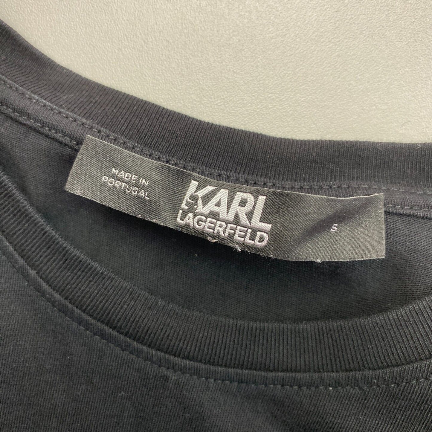 Karl Lagerfeld Black Ikonik Karl Crew Neck T Shirt Size S