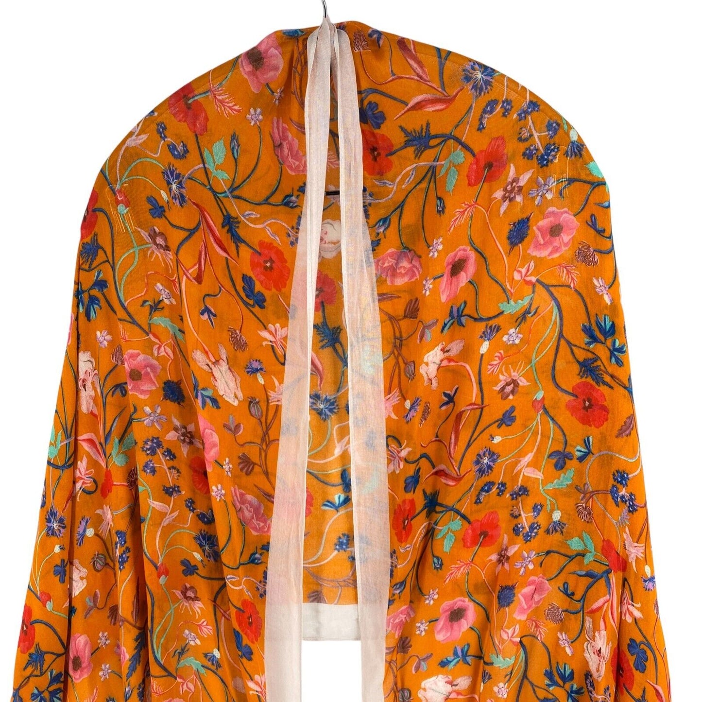 GANT Orange Wild Floral Scarf Shawl