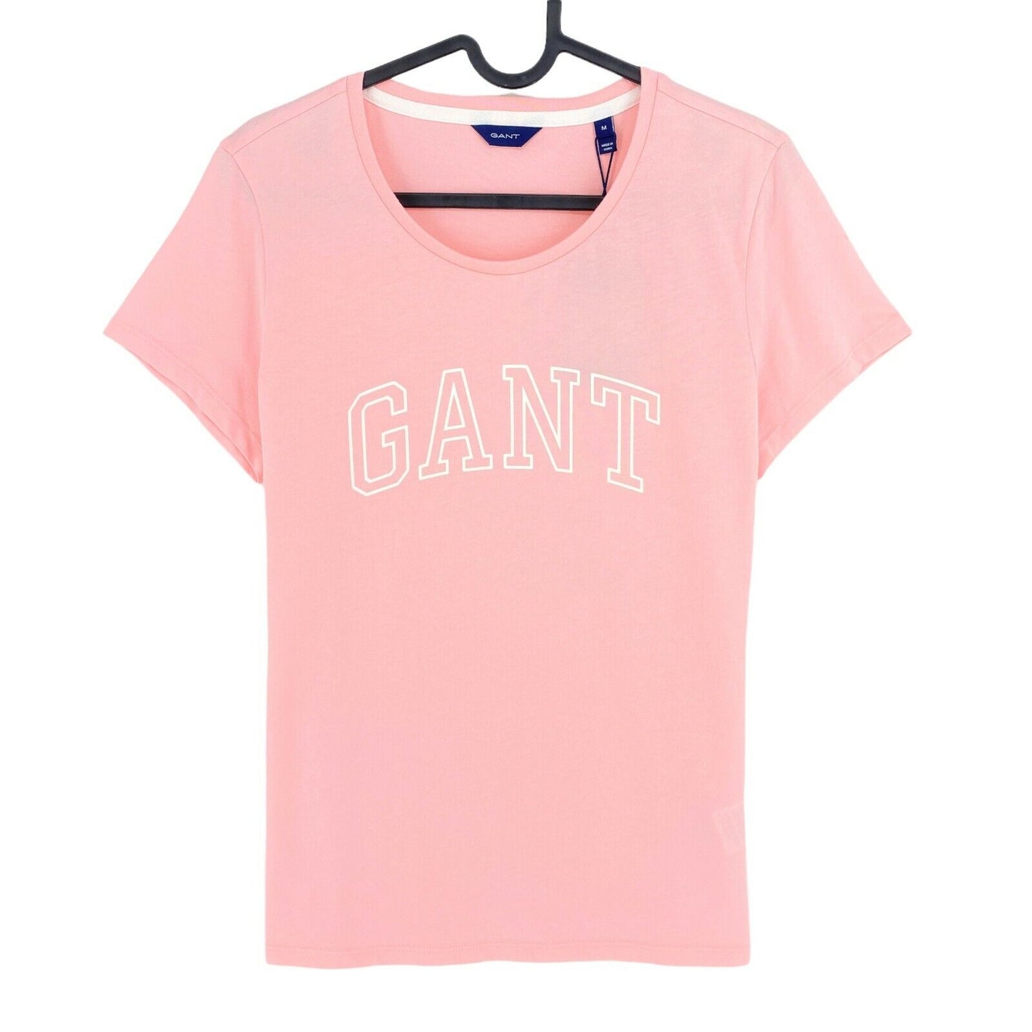 GANT Pink Arch Logo Crew Neck T Shirt Size M