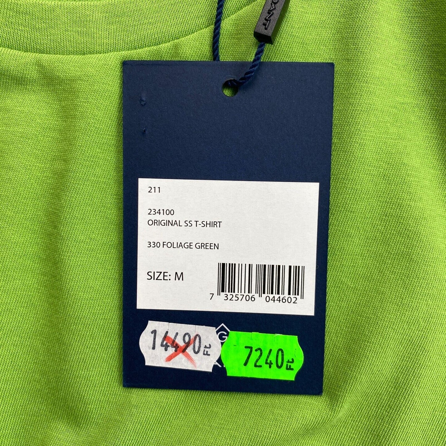 GANT Light Green Original Regular Crew Neck T-Shirt Size M