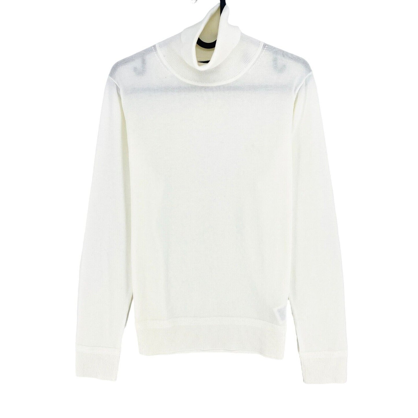 GANT Pull à col haut en coton léger blanc Taille L