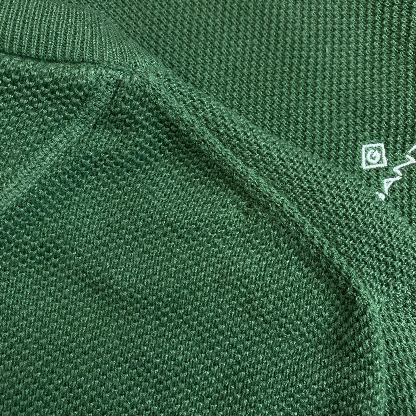 GANT Pull à col rond en coton piqué vert Taille S