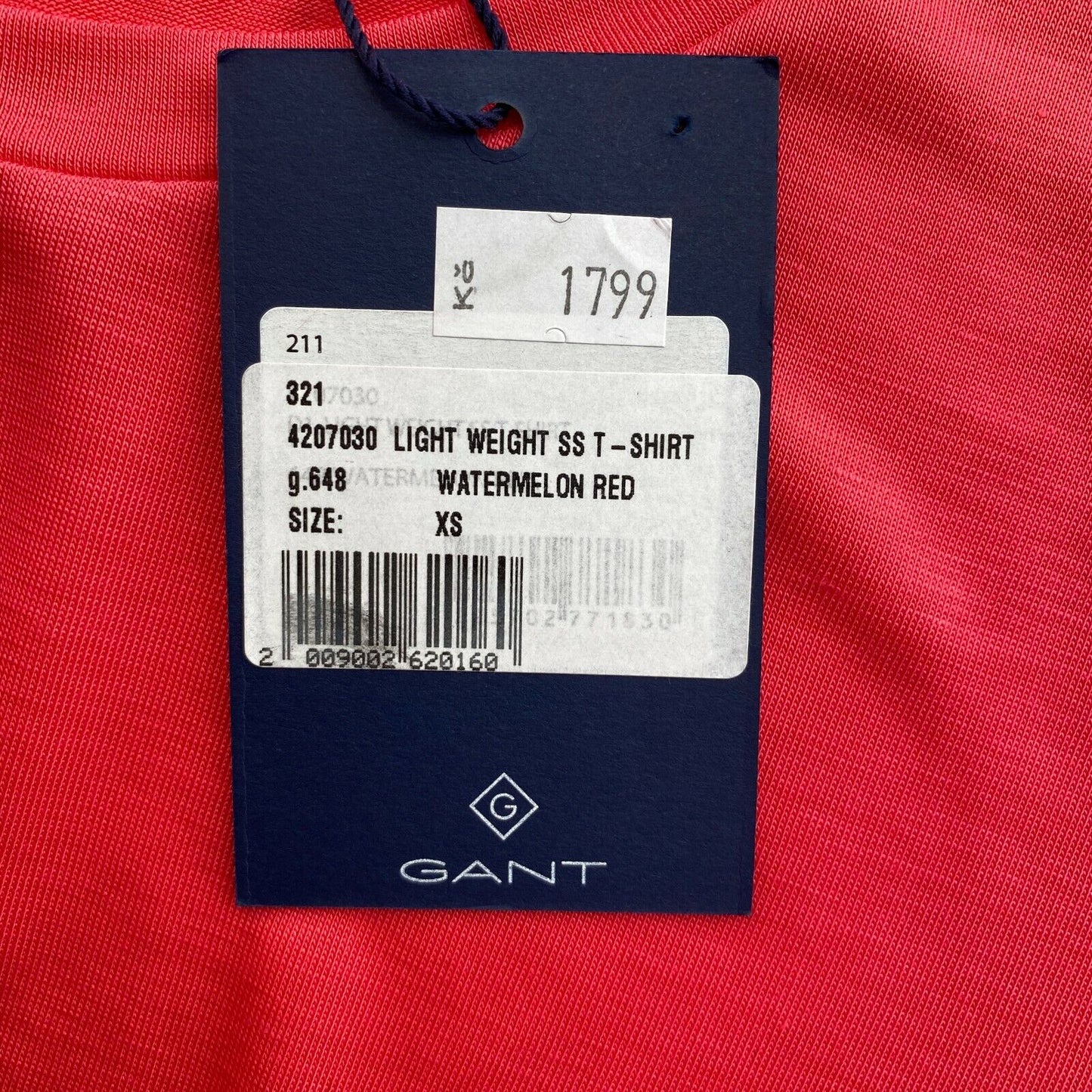 GANT Pink Light Weight Crew Neck T Shirt Size XS