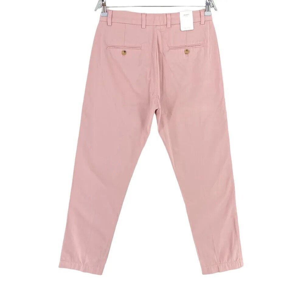 RRP €109 Scotch & Soda Mens Pink Harper Regular Straight Fit Trousers W33 L34