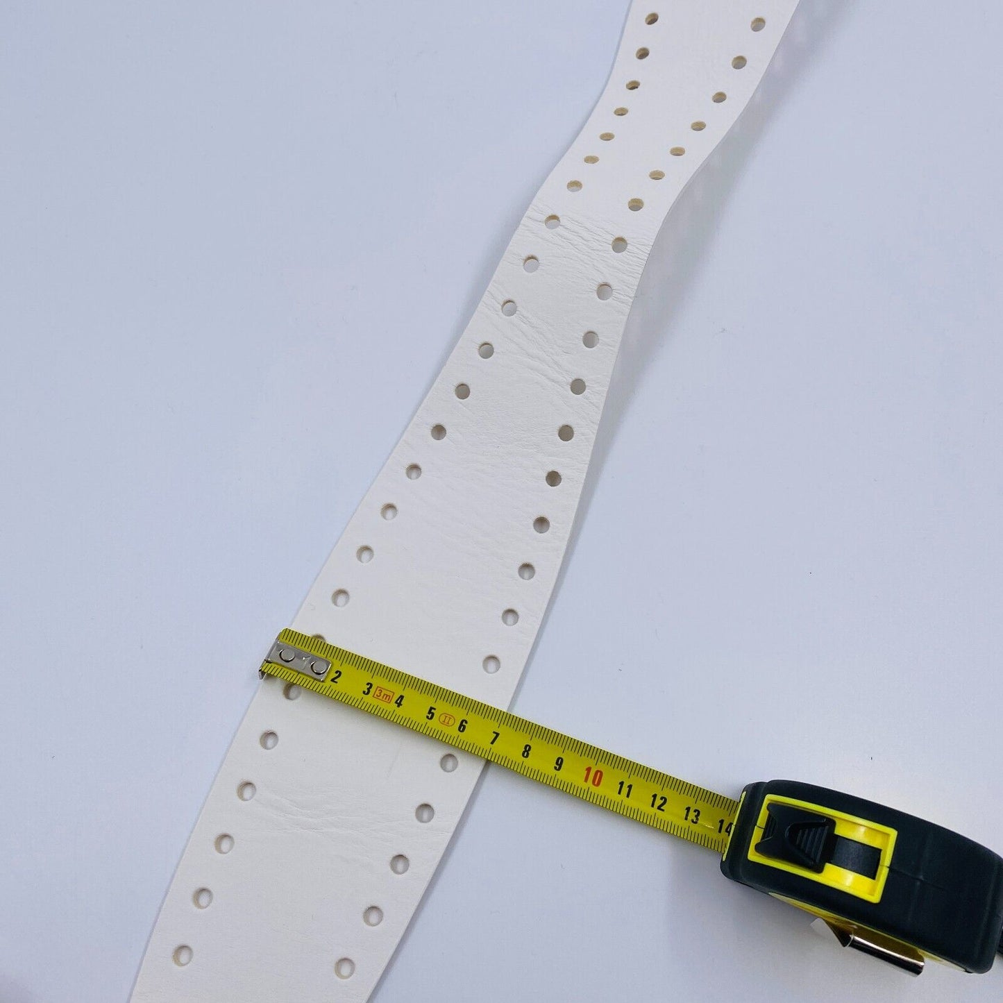 GANT Ceinture perforée 100 % cuir blanc pour femme Taille 80 cm 32 po.