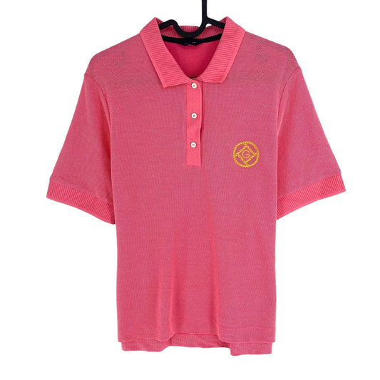 GANT Women Pink Rope Icon Short Sleeves Pique Polo Shirt Size M