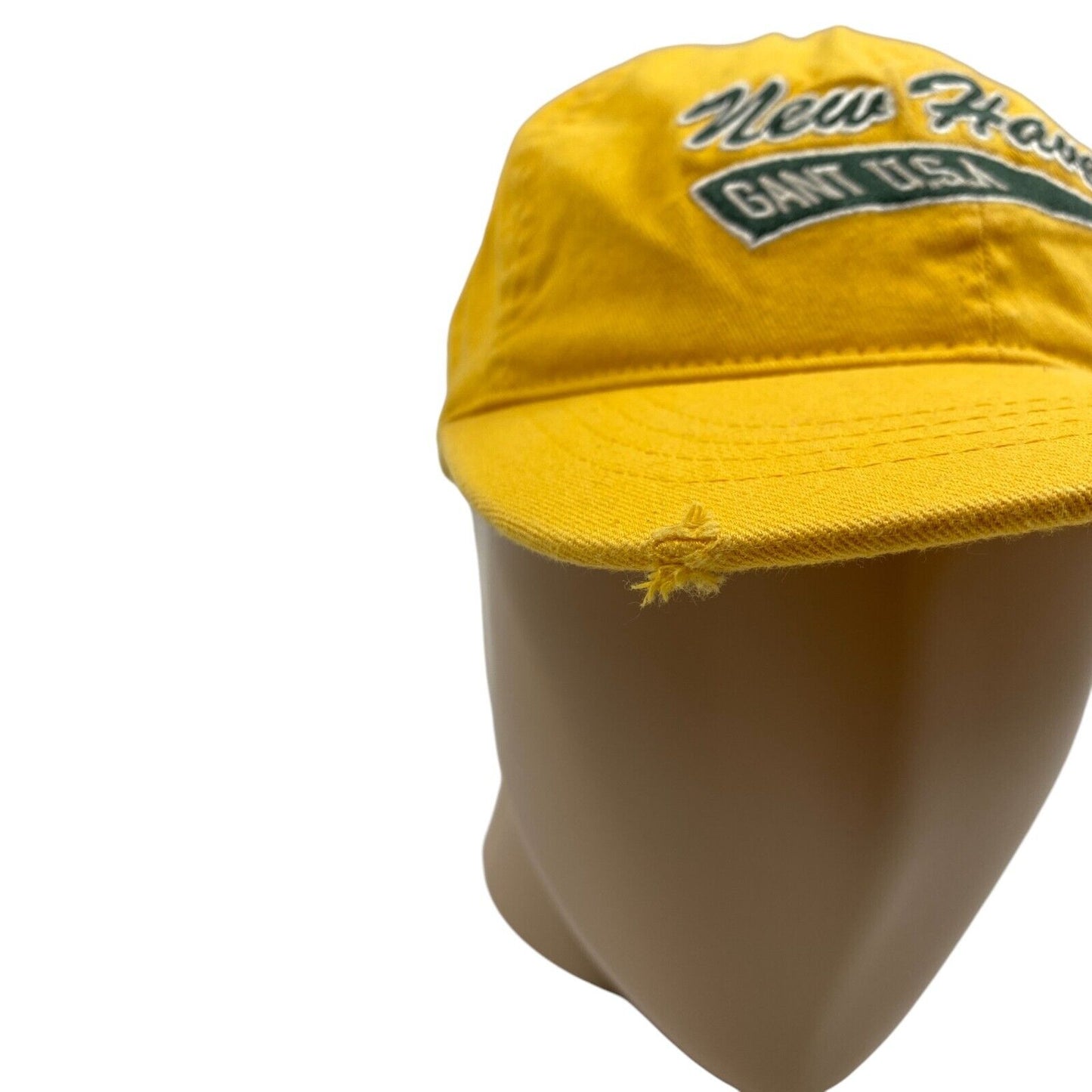 GANT Mens Yellow FLEXFIT Cotton New Haven Baseball Cap Hat Size M Made In Korea