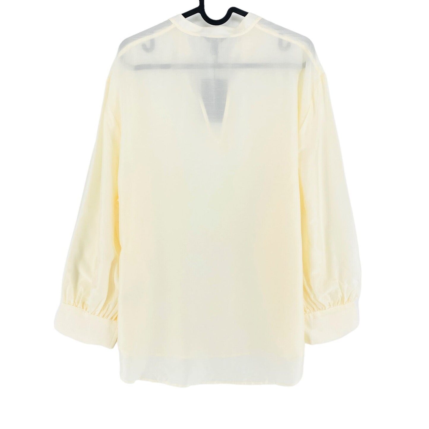 RRP €199 GANT Beige Lyocell Silk Popover Blouse Shirt Size EU 34 UK 6 US 4