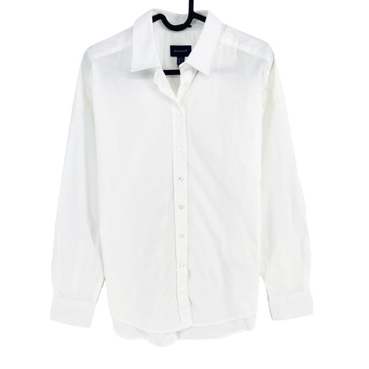 GANT White Tech Prep BC Oversized Solid Shirt Size EU 34 UK 6 US 4