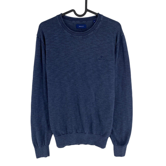 GANT Navy Blue Cotton Linen Crew Neck Sweater Pullover Size M