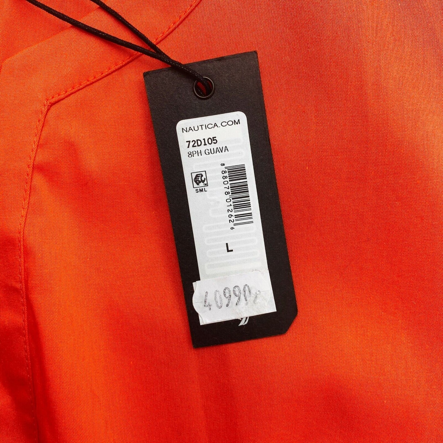 NAUTICA Robe ceinturée sans manches à col en V orange Taille L