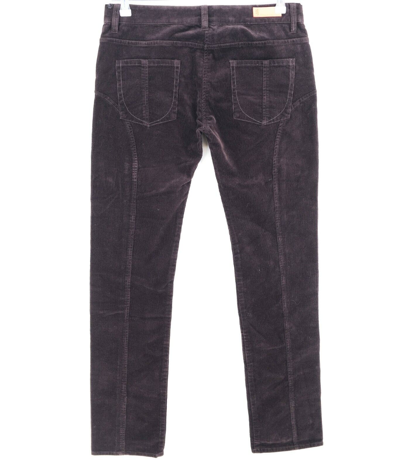 PVC €180 Pringle Of Scotland Jean Velours Violet Foncé Taille 36 38 40 42