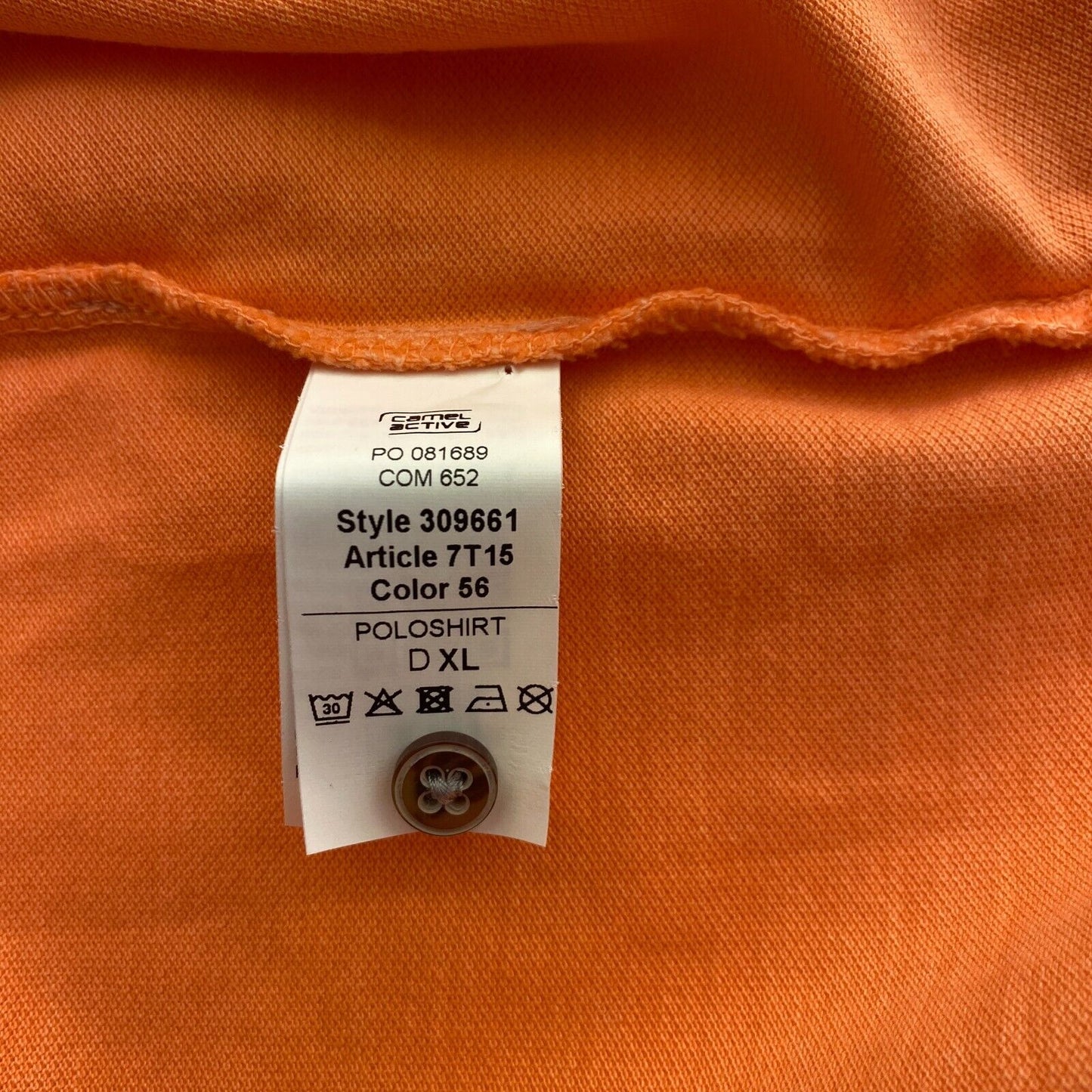 Camel Active Hellorange Piqué Poloshirt SS Größe XL