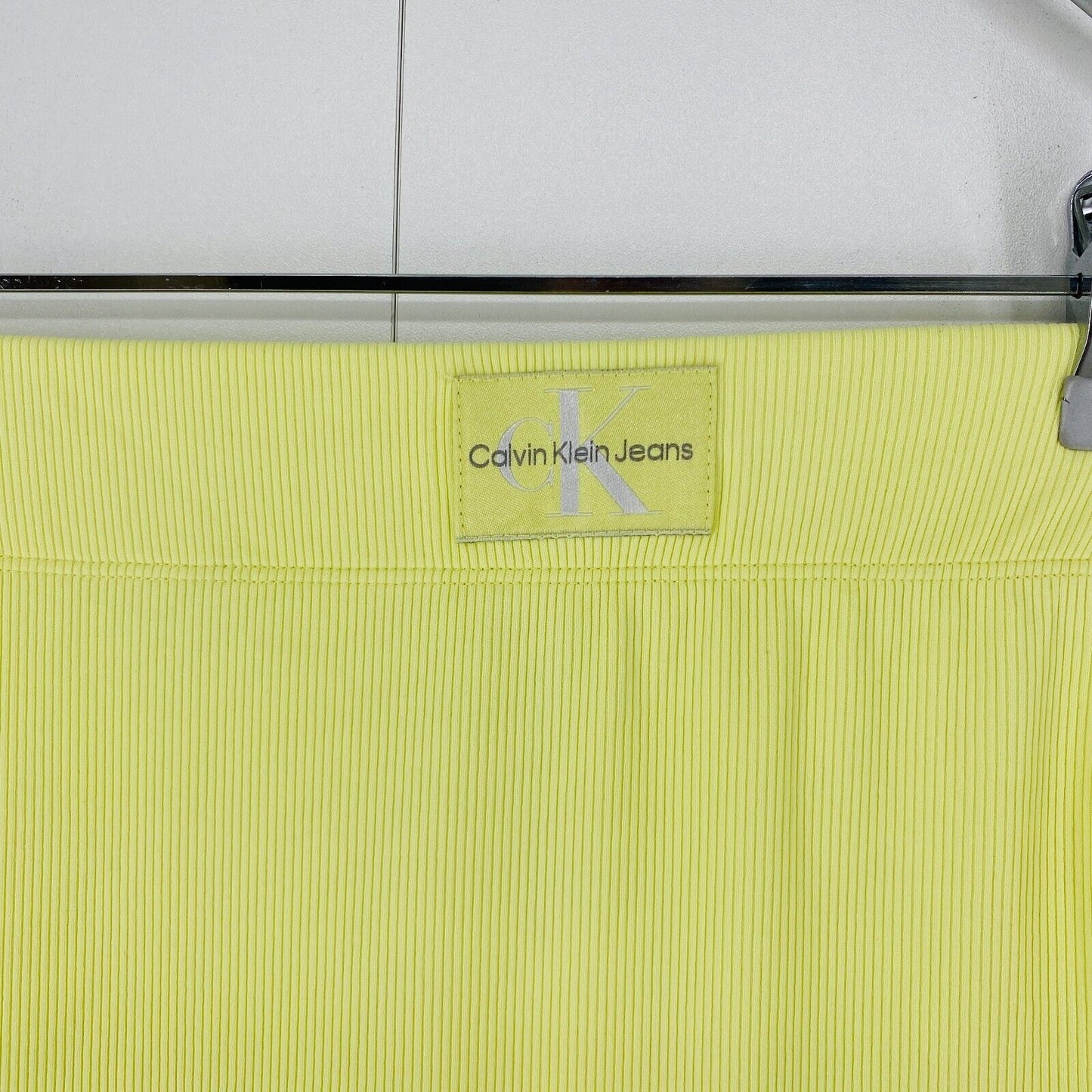 CALVIN KLEIN Yellow Straight Fit Cord Skirt Size M