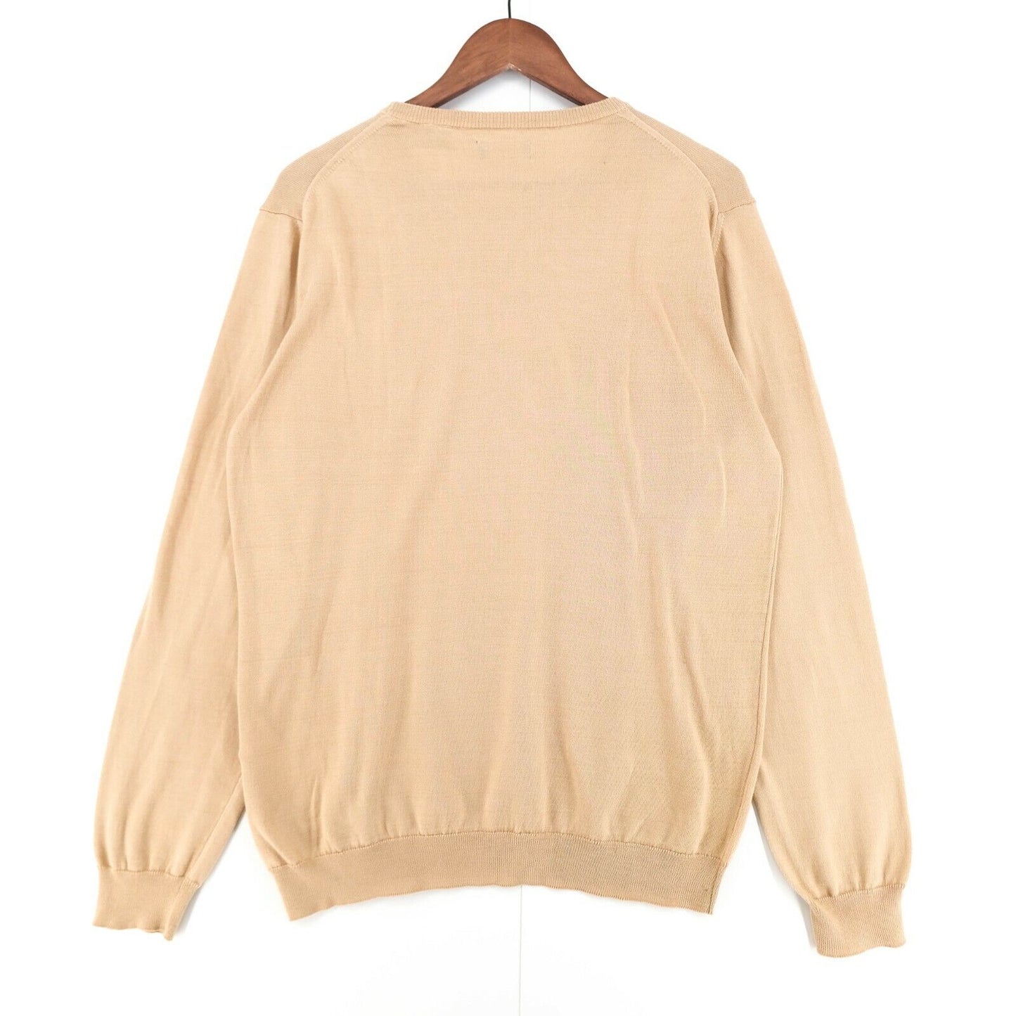 GANT Light Brown Crew Neck 100% Cotton Jumper Sweater Pullover Size M