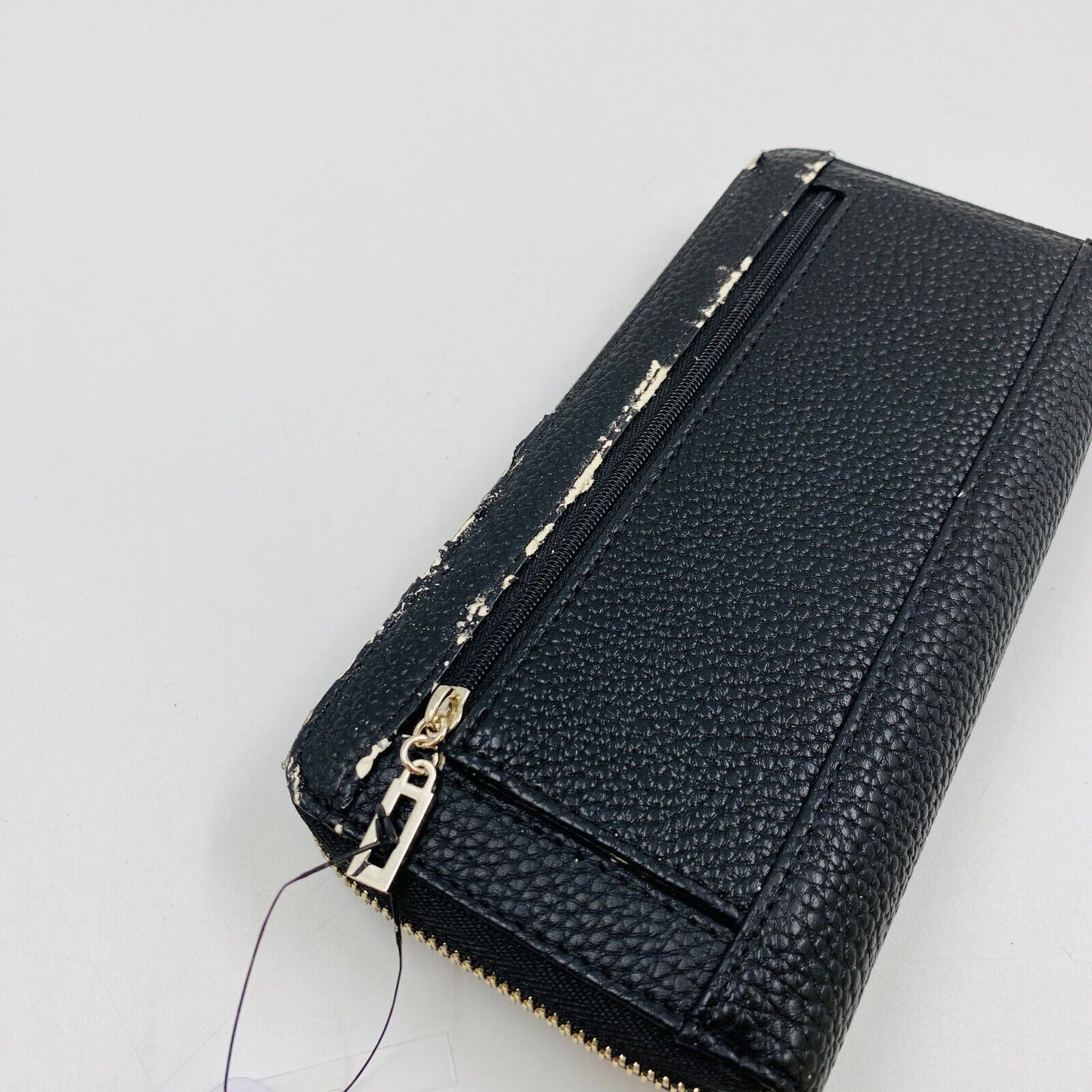 GUESS Women Black Eco Leather Zip Around Wallet