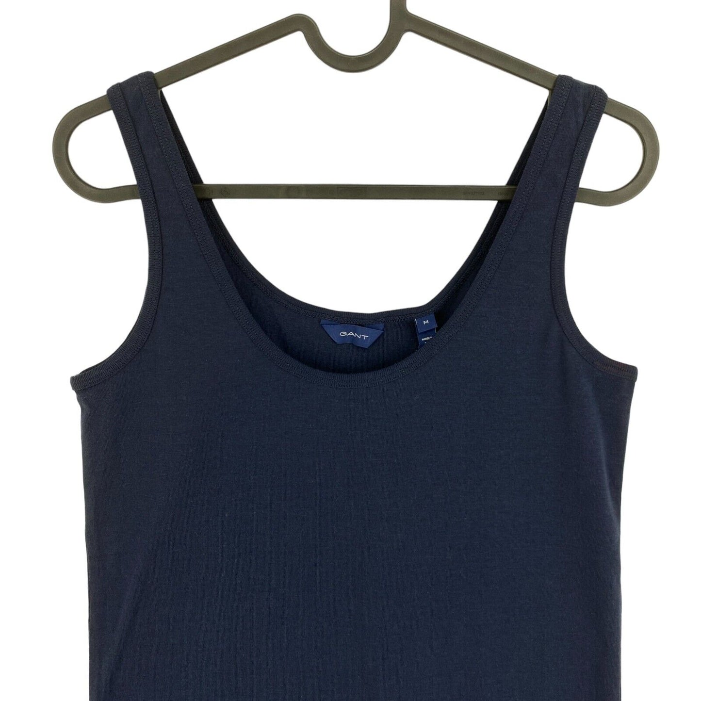 GANT Navy Blue 1x1 Rib Tank Top Size M