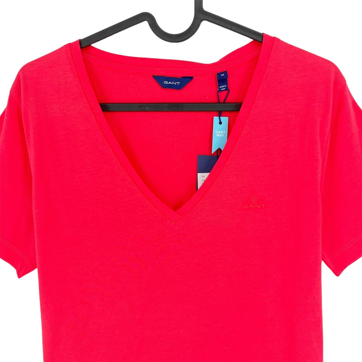 GANT T-shirt col V original rouge taille M