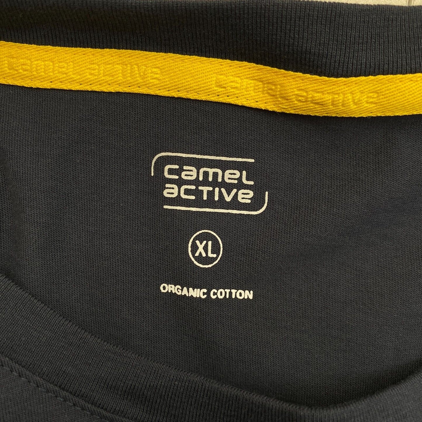 CAMEL ACTIVE T-Shirt mit Rundhalsausschnitt, Marineblau, Größe XL