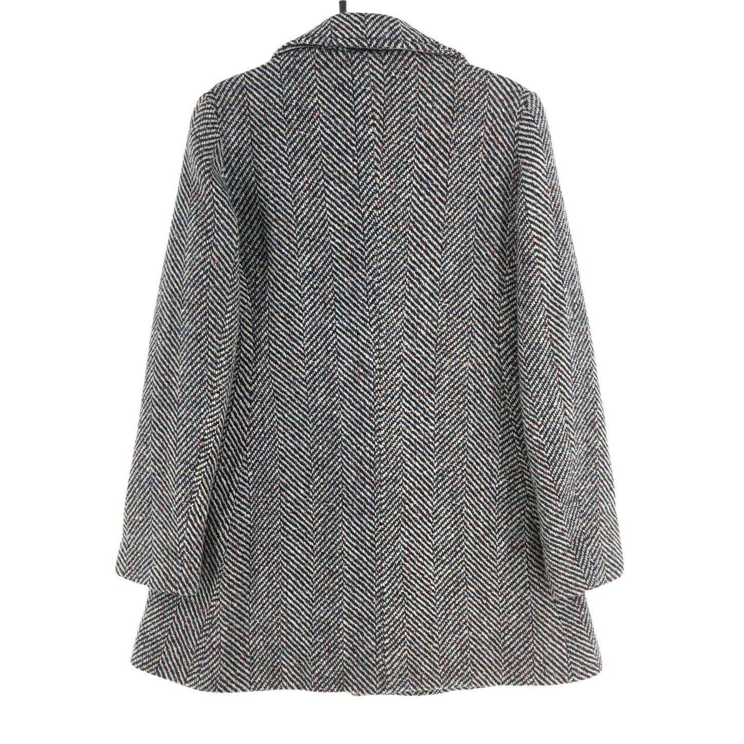 MISS SIXTY Grey Wool Blend Pea Jacket Coat Size XS