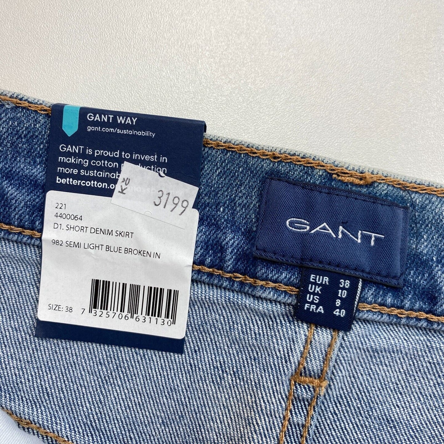 GANT Blue Short Denim Skirt Size EU 38 UK 10 US 8