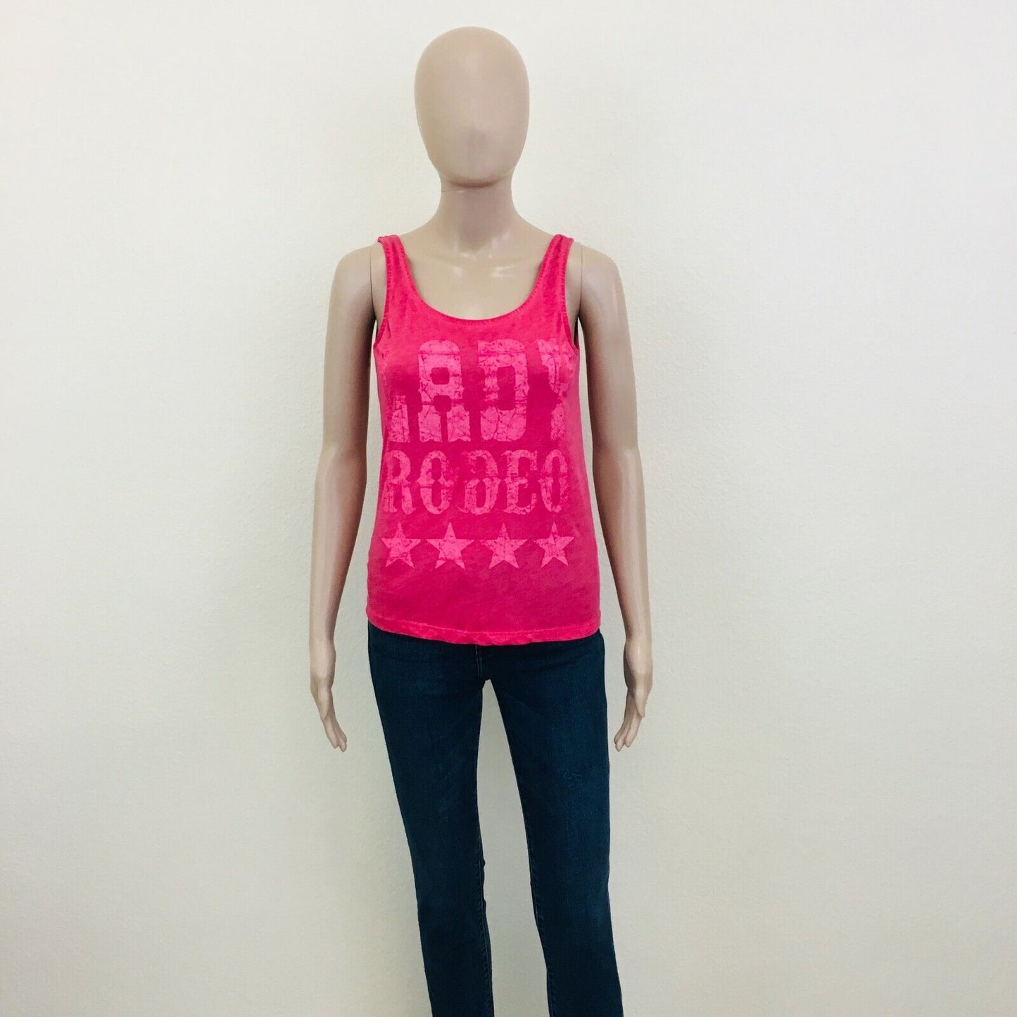 Bershka Lady Rodeo Pink Tank Top T Shirt Size XS