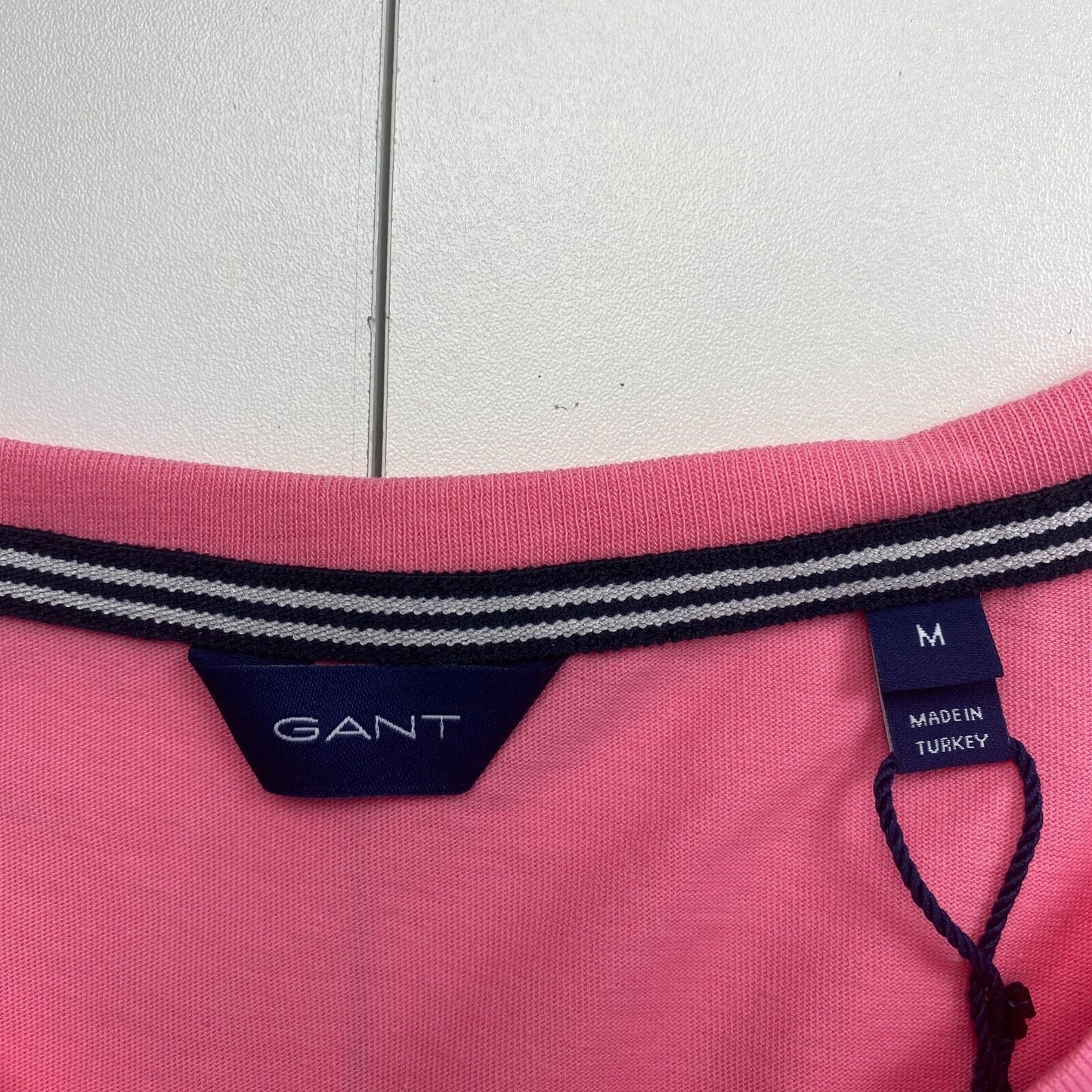 GANT Women Pink Logo Crew Neck Short Sleeves T Shirt Size M