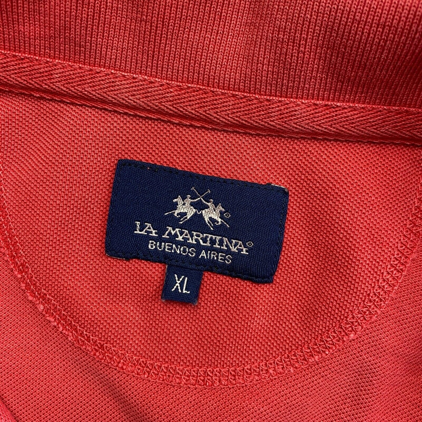 LA MARTINA Red Short Sleeves Polo Shirt Size XL