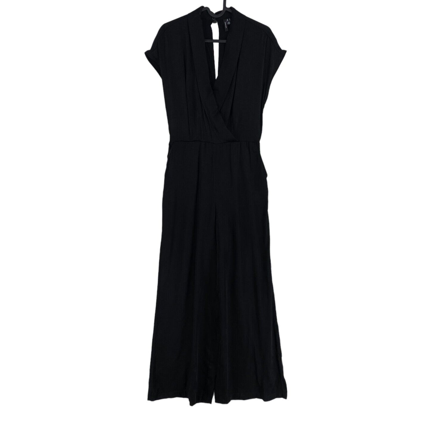 VERO MODA Women Black V Neck Sleeveless Jumpsuit Size S