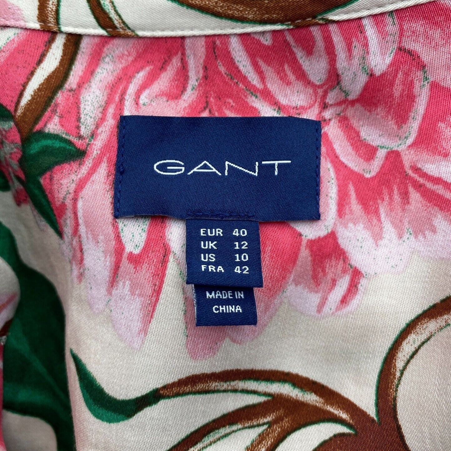 GANT Women White Dahlia Print Kaftan Dress Size EU 40 UK 12 US 10