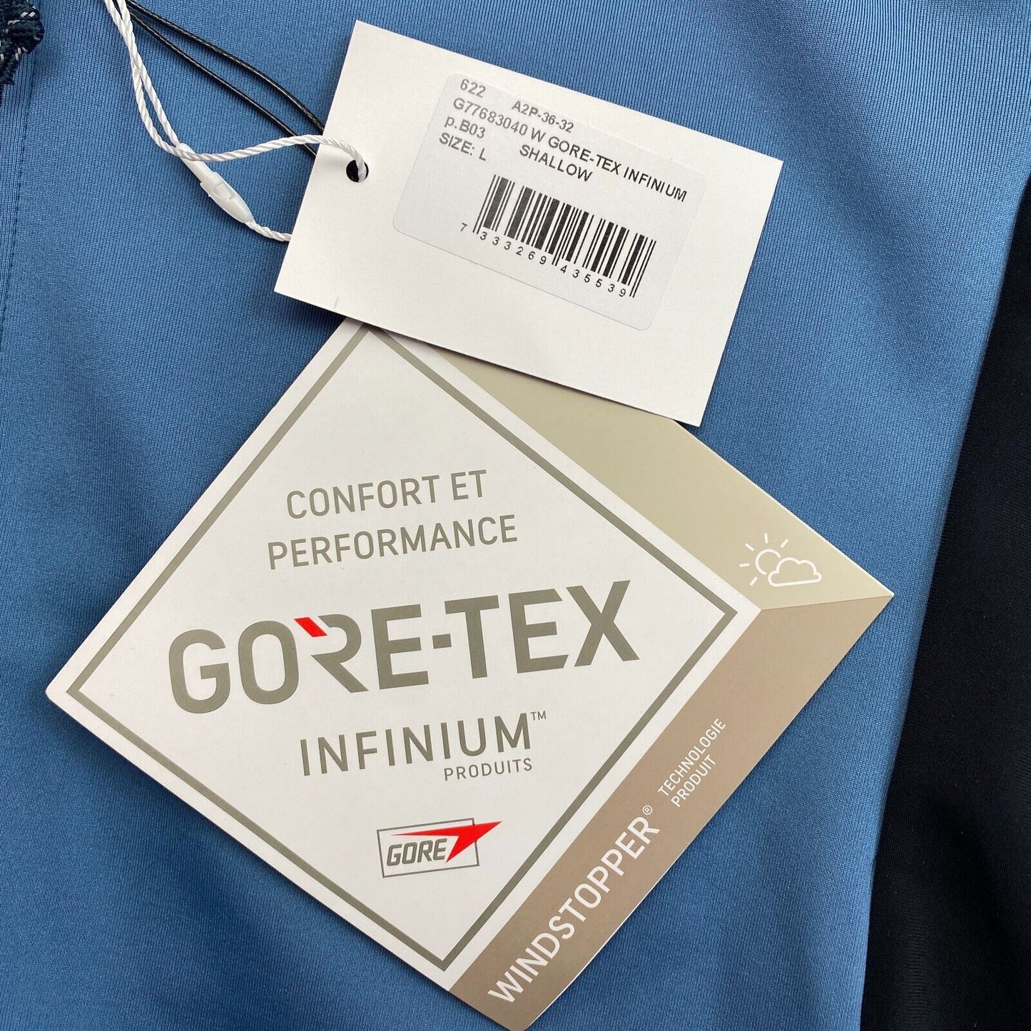 Peak Performance Women Blue GORE-TEX INFINIUM Full Zip Jacket Size L