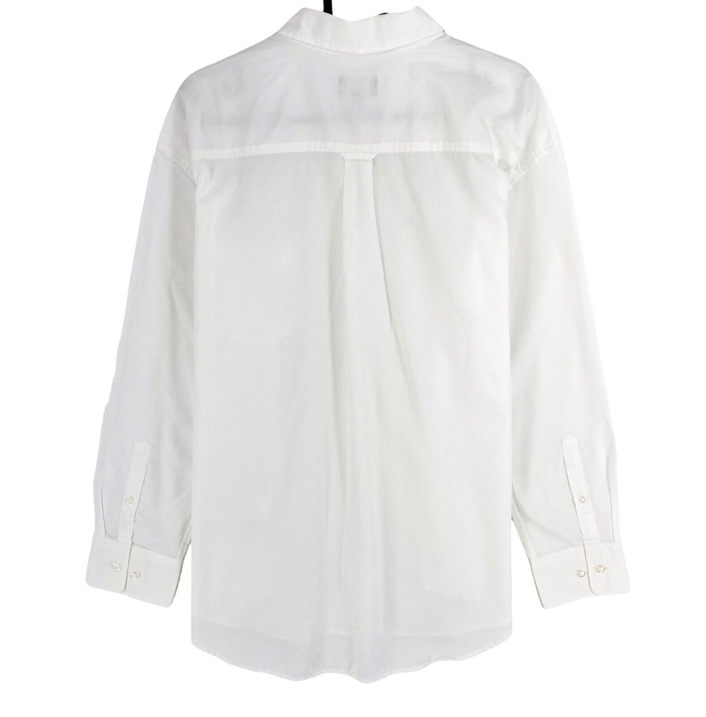 GANT Women White Relaxed Spread Luxury Poplin LS Shirt Size EU 42 UK 14 US 12