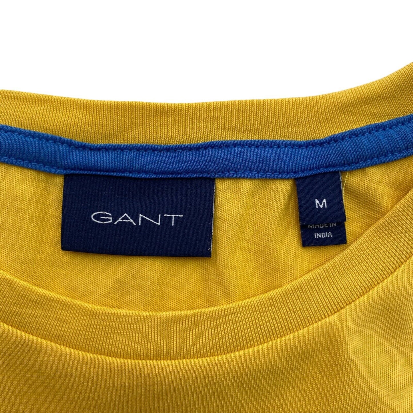 GANT Yellow Outline Logo Crew Neck T Shirt Size M