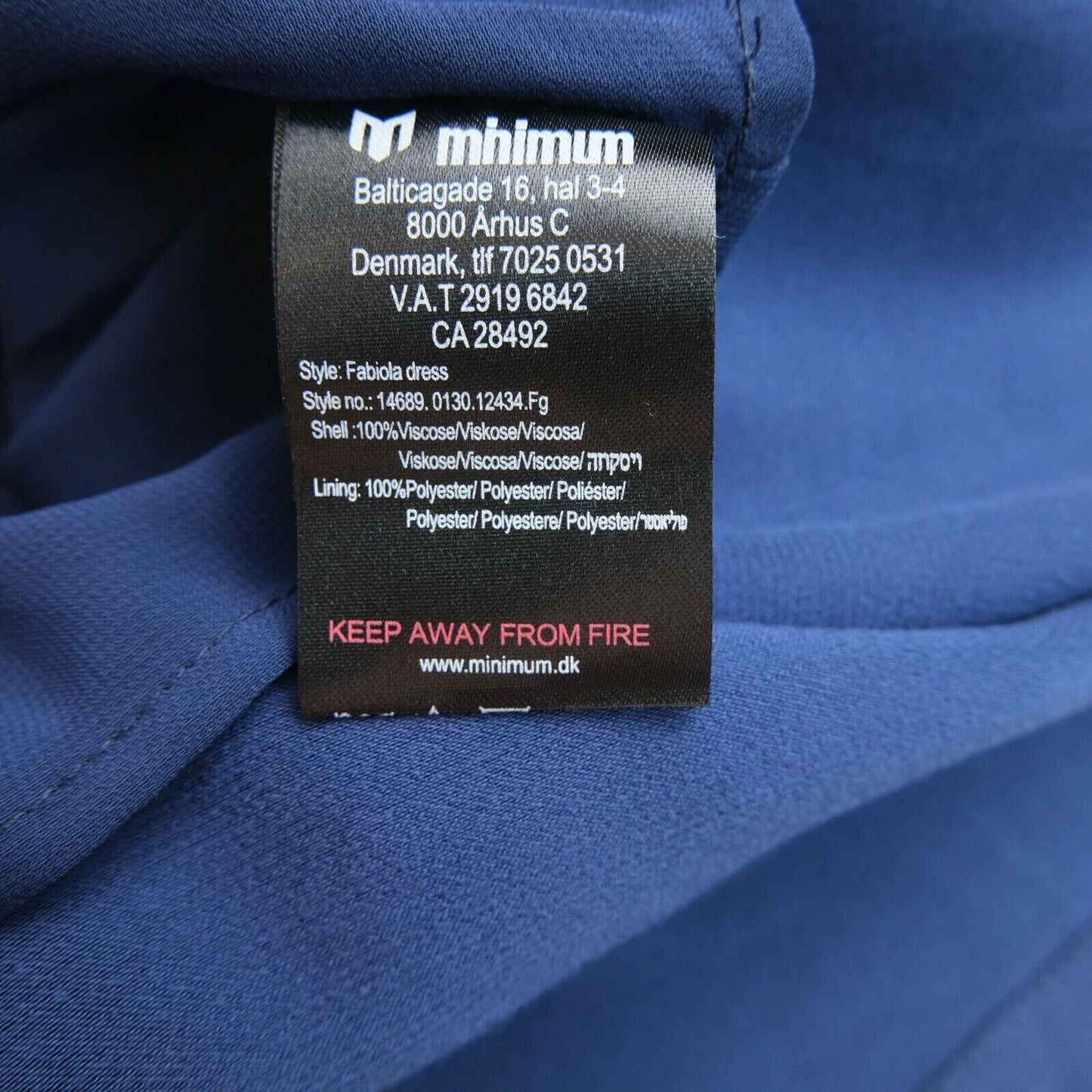 MINIMUM Blue Crew Neck Dress Size 40