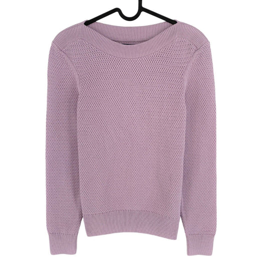 GANT Light Purple Cotton Texture Boat Neck Sweater Jumper Size XS